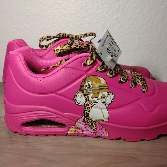 Skechers Uno Dr. Bombay Snoop Dogg Pink Lifestyle Sneakers Shoes - Picture 3 of 9